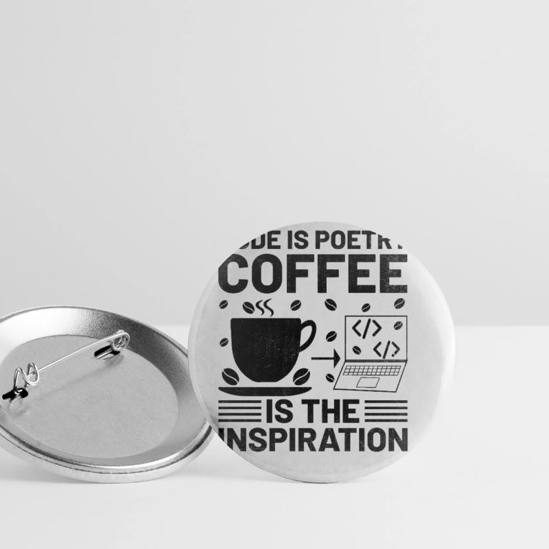Coffee Coding Programmer Coder Developer Nerd Coff Buttons large 2.2''/56 mm (5-pack)