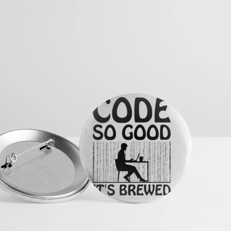 Kaffee-Codierung Programmierer Programmierer Entwickler Nerd Coff Buttons groß 56 mm (5er Pack)