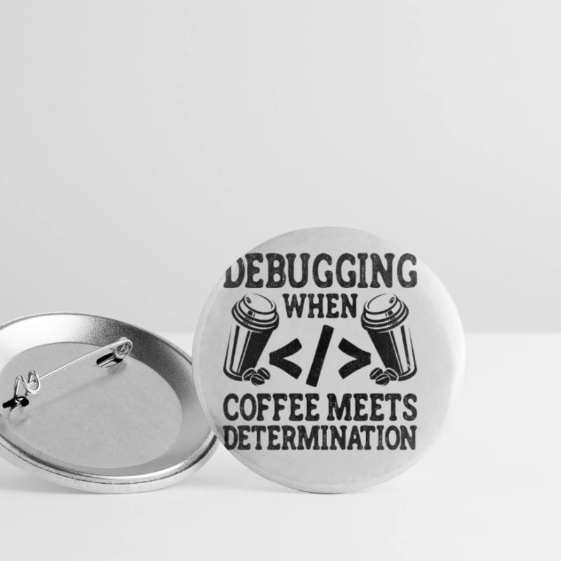 Café Codage Programmeur Codeur Développeur Nerd Coff Lot de 5 grands badges (56 mm)