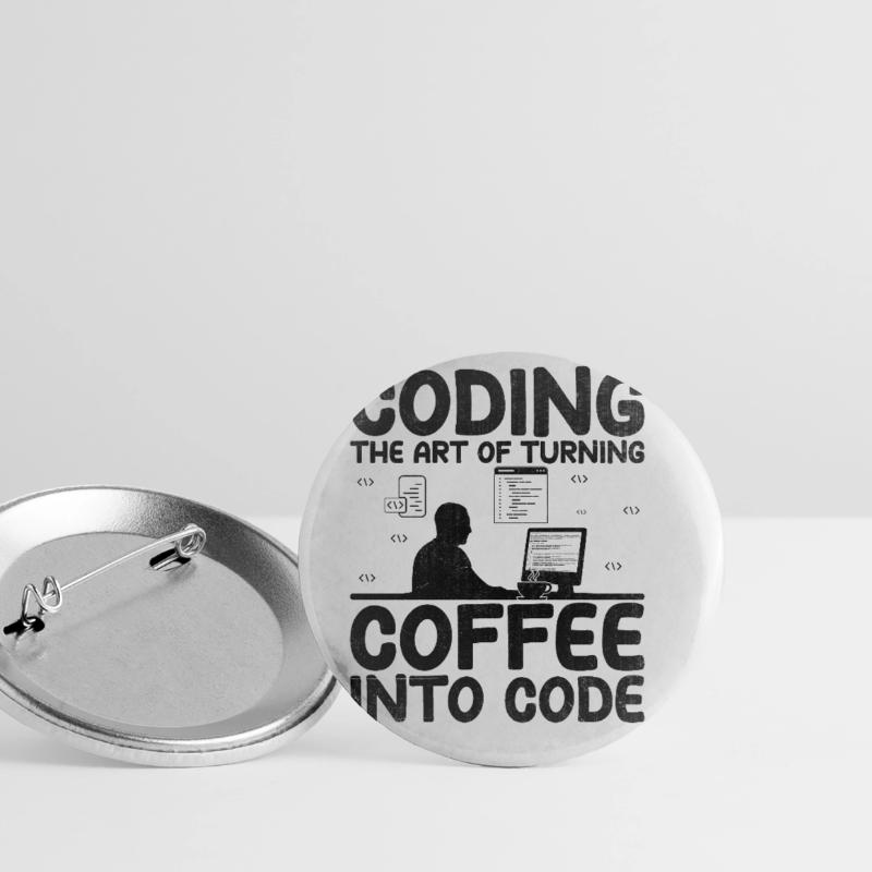 Coffee Coding Programmer Coder Developer Nerd Coff Buttons large 2.2''/56 mm (5-pack)