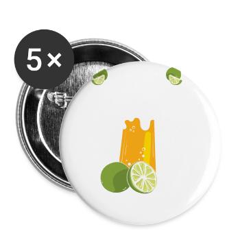 Des citrons à la bière aigre : le style de vie de la fête - Lot de 5 grands badges (56 mm) - blanc - Devant
