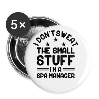 SPA Manager Job Wellness Funny SPA Management Sayi - Buttons large 2.2''/56 mm (5-pack) - white - Front