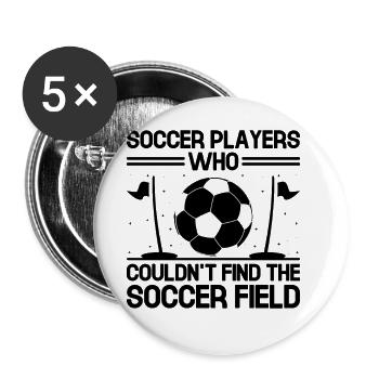 Footgolf Player Foot Golf Playing Footgolfers Foot - Buttons large 2.2''/56 mm (5-pack) - white - Front