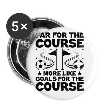 Footgolf Player Foot Golf Playing Footgolfers Foot - Buttons large 2.2''/56 mm (5-pack) - white - Front