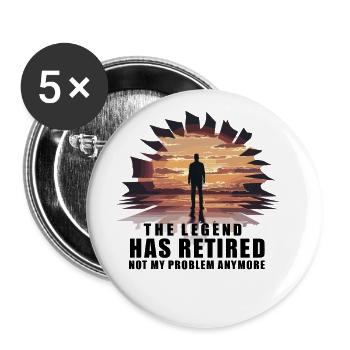 Retired Not My Problem Anymore für einen Camper - Buttons groß 56 mm (5er Pack) - Weiß - Vorne