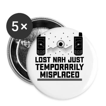 Geocaching Geocache Lustiger Geocacher Geocacher Sayi - Buttons groß 56 mm (5er Pack) - Weiß - Vorne