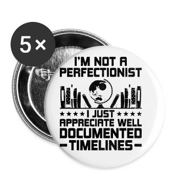History Teacher Funny Historical Teachers Sayings - Buttons large 2.2''/56 mm (5-pack) - white - Front