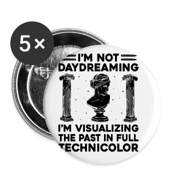 History Teacher Funny Historical Teachers Sayings - Buttons large 2.2''/56 mm (5-pack) - white - Front