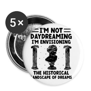 History Teacher Funny Historical Teachers Sayings - Buttons large 2.2''/56 mm (5-pack) - white - Front