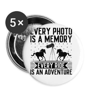 Horse Photography Horseback Riding Horses Hobby Ph - Buttons large 2.2''/56 mm (5-pack) - white - Front