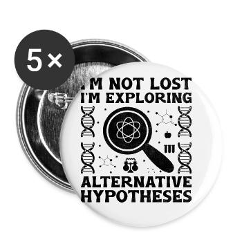 Professeur de sciences Professeur d’école Biologie Chimie P - Lot de 5 grands badges (56 mm) - blanc - Devant