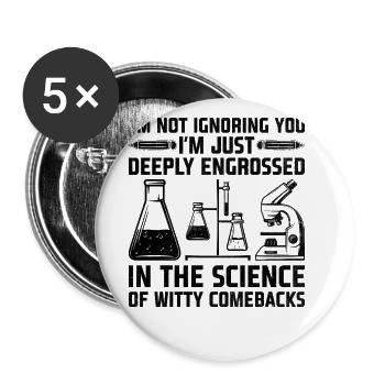 Science Teacher School Teacher Biology Chemistry P - Buttons large 2.2''/56 mm (5-pack) - white - Front