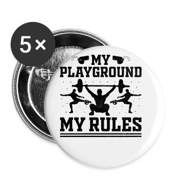 Physical Education Teacher PE Teachers School Spor - Buttons large 2.2''/56 mm (5-pack) - white - Front