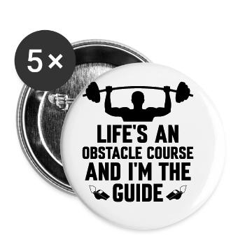 Physical Education Teacher PE Teachers School Spor - Buttons large 2.2''/56 mm (5-pack) - white - Front