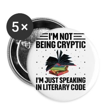 Literature Teacher School Teacher Funny Teachers S - Buttons large 2.2''/56 mm (5-pack) - white - Front