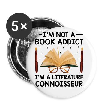 Literature Teacher School Teacher Funny Teachers S - Buttons large 2.2''/56 mm (5-pack) - white - Front