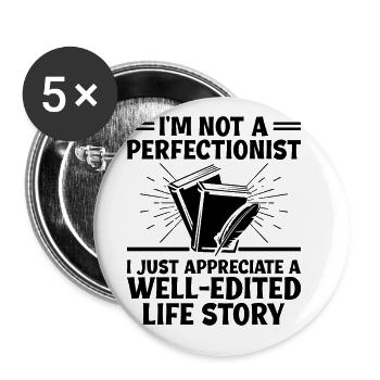 Literature Teacher School Teacher Funny Teachers S - Buttons large 2.2''/56 mm (5-pack) - white - Front