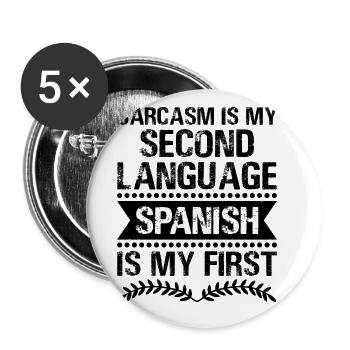 Foreign Language Teacher School Languages Teachers - Buttons large 2.2''/56 mm (5-pack) - white - Front