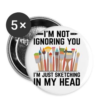 Art Teacher School Teacher Funny Art Teachers Scho - Buttons large 2.2''/56 mm (5-pack) - white - Front