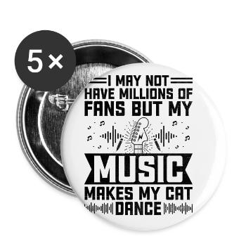 Musicien Auteur-compositeur Chanteur Musicien Musique Musique Pr - Lot de 5 grands badges (56 mm) - blanc - Devant