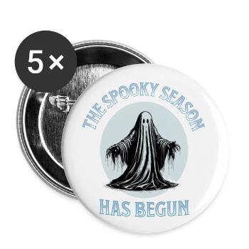The spooky season has begun - Buttons large 2.2''/56 mm (5-pack) - white - Front