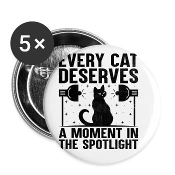 Cat Photographers Cat Lovers Photograpy Cats Photo - Buttons large 2.2''/56 mm (5-pack) - white - Front