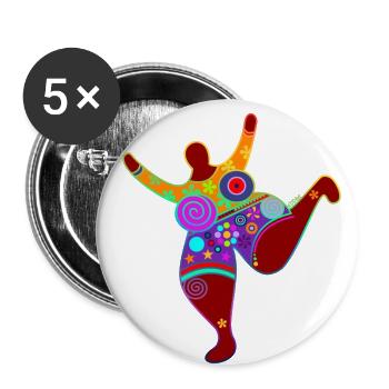 Big Mama 1 - Lot de 5 grands badges (56 mm) - blanc - Devant