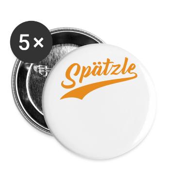 SPÄTZLE Das Leibgericht der Schwaben - Buttons groß 56 mm (5er Pack) - Weiß - Vorne