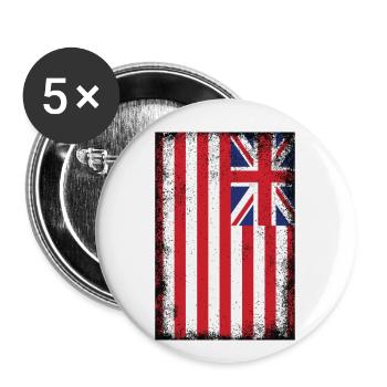 Drapeau de la Compagnie britannique des Indes orientales - Vintage - Lot de 5 grands badges (56 mm) - blanc - Devant