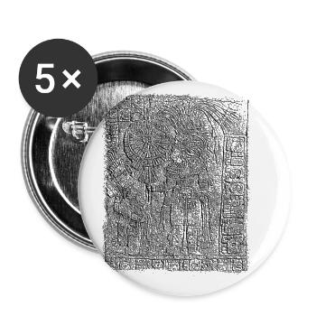 maya tafel black - Buttons groß 56 mm (5er Pack) - Weiß - Vorne