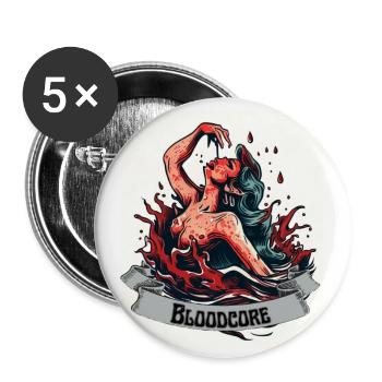 Noyau de sang - Lot de 5 grands badges (56 mm) - blanc - Devant
