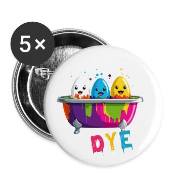 Easter Saying Colors Artist Egg Funny Colorful - Buttons large 2.2''/56 mm (5-pack) - white - Front
