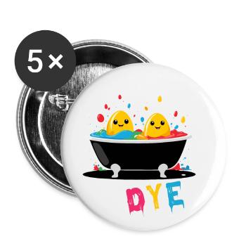 Lustiges Eierfärben Farben Zu Ostern Künstler - Buttons groß 56 mm (5er Pack) - Weiß - Vorne