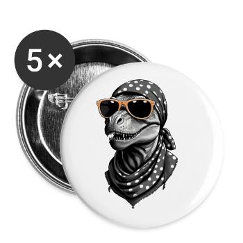 Drôle Dinosaure Maman Cool Dino Femme Style - Lot de 5 grands badges (56 mm) - blanc - Devant