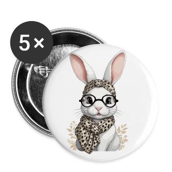 Mommy Bunny Cute Bunny Mom Cute Easter Bunny - Buttons large 2.2''/56 mm (5-pack) - white - Front