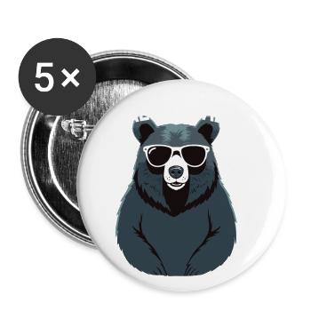 Alpha Dad Funny Dad Perfect Style - Buttons large 2.2''/56 mm (5-pack) - white - Front