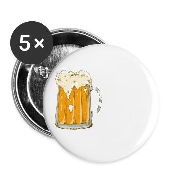 Dad Needs Beer Funny Father Father's Day Style - Buttons large 2.2''/56 mm (5-pack) - white - Front