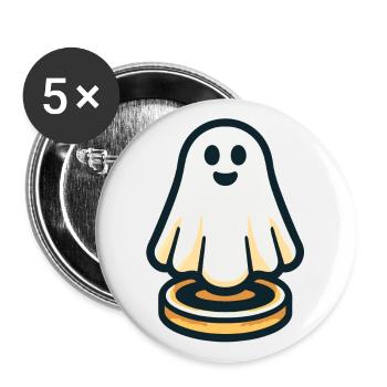 Funny Vintage Ghost Retro Art Style Halloween - Buttons groß 56 mm (5er Pack) - Weiß - Vorne
