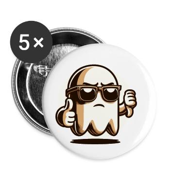 Cool Ghost Funny Halloween Party Design - Buttons large 2.2''/56 mm (5-pack) - white - Front