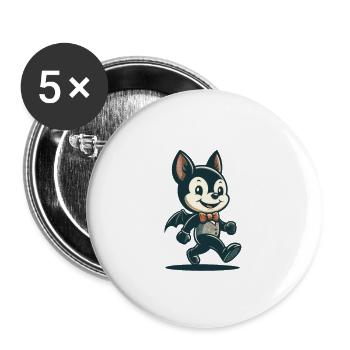 Funny Halloween Party Spooky Haunted Time - Buttons large 2.2''/56 mm (5-pack) - white - Front