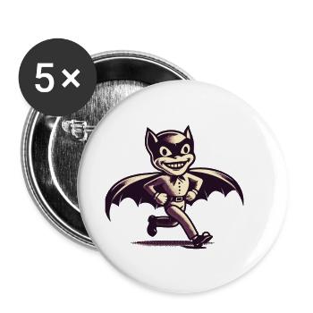 Funny Halloween Party Spooky Haunting - Buttons large 2.2''/56 mm (5-pack) - white - Front