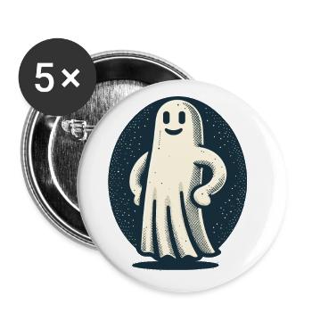 Funny Vintage Ghost Retro Art Style - Buttons large 2.2''/56 mm (5-pack) - white - Front