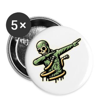 Dabbing Zombie Funny Dabbing Design Funny - Buttons large 2.2''/56 mm (5-pack) - white - Front