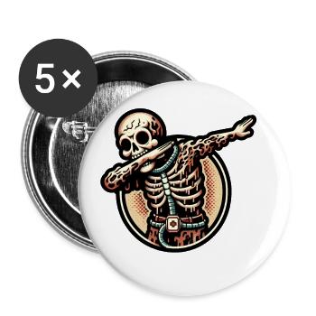 Dabbender Zombie Lustiges Dabbing Design - Buttons groß 56 mm (5er Pack) - Weiß - Vorne