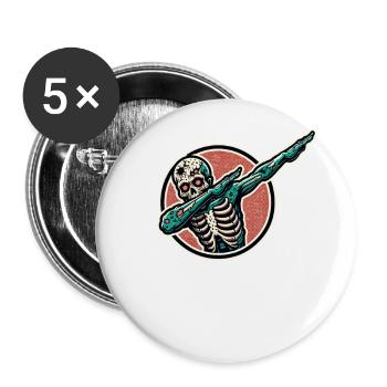Dabbing Zombie Funny Dabbing Design - Buttons large 2.2''/56 mm (5-pack) - white - Front