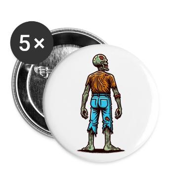Creepy Party Design Halloween Lover - Buttons large 2.2''/56 mm (5-pack) - white - Front