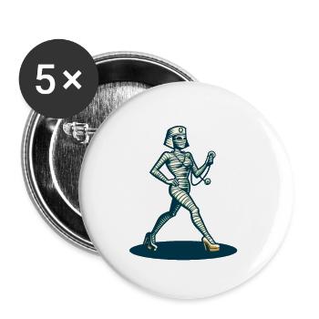 Nurse Caregiver Physician Assistant Style Mummy - Buttons large 2.2''/56 mm (5-pack) - white - Front