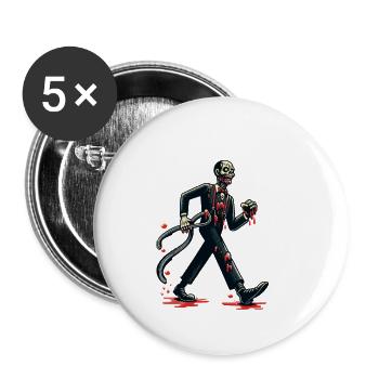 Retro Vintage Stil Lustige Apokalypse Halloween - Buttons groß 56 mm (5er Pack) - Weiß - Vorne