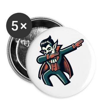 Dabbing vampire Drôle Dabbing Design - Lot de 5 grands badges (56 mm) - blanc - Devant