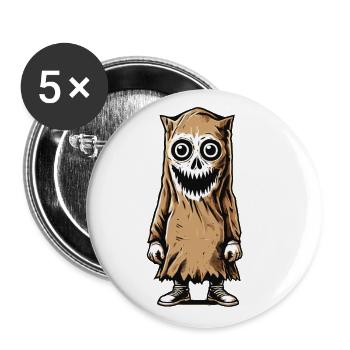Gespenstische Party Lustiges Halloween Streetwear - Buttons groß 56 mm (5er Pack) - Weiß - Vorne